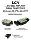 LCA LOAD CELL AMPLIFIER SIGNAL CONDITIONER