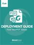 Deployment Guide. 3.1 For Windows For Linux Docker image Windows Installation Installation...