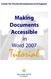 Center for Faculty Development and Support Making Documents Accessible