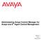 Administering Avaya Control Manager for Avaya one-x Agent Central Management
