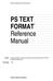 PS TEXT FORMAT Reference Manual