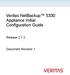 Veritas NetBackup 5330 Appliance Initial Configuration Guide