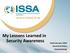My Lessons Learned in Security Awareness. Pedro Serrano, CISSP Security Architect Cimarex Energy