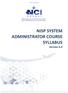 NATO UNCLASSIFIED. NISP SYSTEM ADMINISTRATOR COURSE SYLLABUS Version 6.0