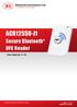 ACR1255U-J1. Secure Bluetooth NFC Reader. User Manual V1.02. Subject to change without prior notice.
