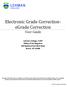 Electronic Grade Correction- egrade Correction User Guide