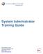 System Administrator Training Guide