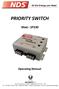 PRIORITY SWITCH. Mod.: SP230. Operating Manual