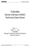 TOSHIBA Serial Interface NAND Technical Data Sheet