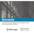 Metadata. Preservation and Curation of ETD Research Data and Complex Digital Objects