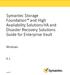 Symantec Storage Foundation and High Availability Solutions HA and Disaster Recovery Solutions Guide for Enterprise Vault