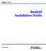 Analyst Installation Guide