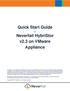 Quick Start Guide. Neverfail HybriStor v2.3 on VMware Appliance