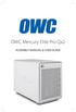 OWC Mercury Elite Pro Qx2. assembly manual & user guide