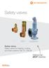 Safety valves. Safety valves Safety valves for heating, cooling and solar systems, DN 15 DN 50