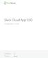 Slack Cloud App SSO. Configuration Guide. Product Release Document Revisions Published Date