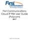 First Communications Cloud IP PBX User Guide (Polycom)