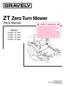 ZT Zero Turn Mower. Parts Manual. Models ZT ZT ZT ZT 2252