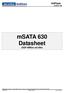 SQFlash msata 630 msata 630 Datasheet (SQF-SMSxx-xG-S9x)