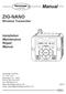 Manual. ZIG-NANO Wireless Transmitter. Installation Maintenance Repair Manual CONNECTED ON:01