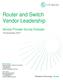 Router and Switch Vendor Leadership