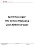 Sprint Messenger SM One to Many Messaging Quick Reference Guide
