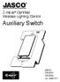Z-Wave Certified Wireless Lighting Control. Auxiliary Switch ZW2001 ZW2002 rev. 09/01/11