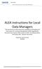 ALEA instructions for Local Data Managers