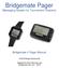Bridgemate Pager. Messaging System for Tournament Directors. Bridgemate II Pager Manual Bridge Systems BV