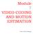 Module 7 VIDEO CODING AND MOTION ESTIMATION