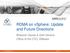 RDMA on vsphere: Update and Future Directions