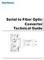 Serial to Fiber Optic Converter Technical Guide