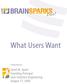 Know Your Reader. What Users Want. What Users Want. The Next Level of Site Content