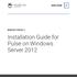 Installation Guide for Pulse on Windows Server 2012