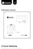 Instruction manual. 2 Zone NetAmp. Systemline 7 NetAmp, two zone smart multi-room amplifier SN1100