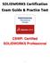 SOLIDWORKS Certification Exam Guide & Practice Test. CSWP: Certified SOLIDWORKS Professional