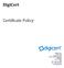 DigiCert. Certificate Policy