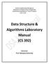 Data Structure & Algorithms Laboratory Manual (CS 392)