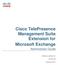 Cisco TelePresence Management Suite Extension for Microsoft Exchange
