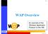 Page 1. WAP Overview. An overview of the. Wireless Application Protocol to the IAB. Copyright IBM 2000