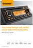 Functional design and perfect sound in Continental quality. Reliable radios for any application.
