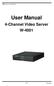 User Manual 4-Channel Video Server W-4001