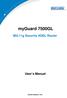 myguard 7500GL g Security ADSL Router User s Manual Version Release 1.54c