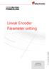 Linear Encoder Parameter setting
