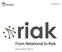 From Relational to Riak