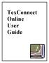 TexConnect Online User Guide