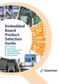 Embedded Board Product Selection Guide. 3.5 ECX SBCs Pico-ITX SBCs Mini-ITX Motherboards ATX Motherboards COM Express Modules Qseven Modules