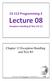 CS 112 Programming 2. Lecture 08. Exception Handling & Text I/O (1) Chapter 12 Exception Handling and Text IO