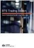 BTS Trading Station. Quick Reference Guide Cash Markets