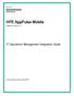HPE AppPulse Mobile. Software Version: 2.1. IT Operations Management Integration Guide